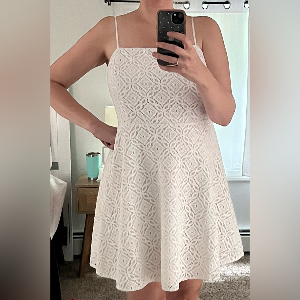 Lily Pulitzer White Lace Sundress 17 Inches Wide No Size On Tag